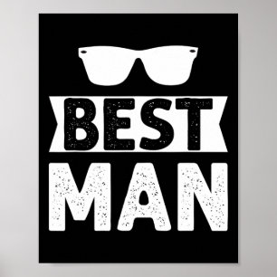 Best Man Wedding Groomsmen Funny Bridal Bachelor P Poster