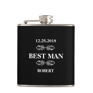 Best Man Wedding Hip Flask