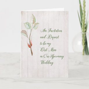 Best Man Wedding Invitation Card