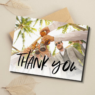 Best Man Wedding Photo Thank You Postcard