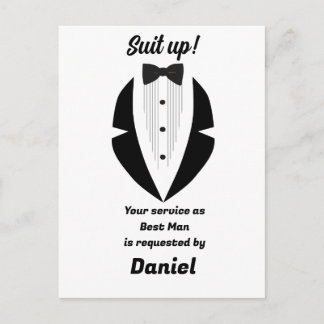 Best Man Wedding Proposal Postcard