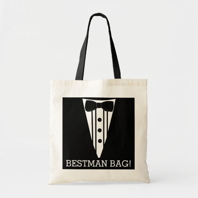 Best Man Wedding Tuxedo Tote Bag (Front)