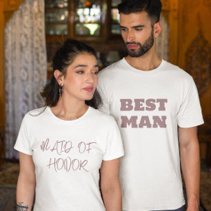 Best Man White Wedding Party T-Shirt