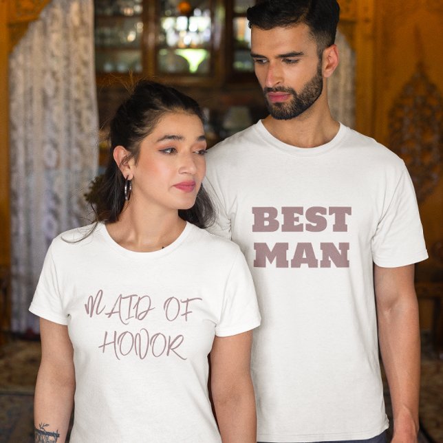 Best Man White Wedding Party T-Shirt (Creator Uploaded)