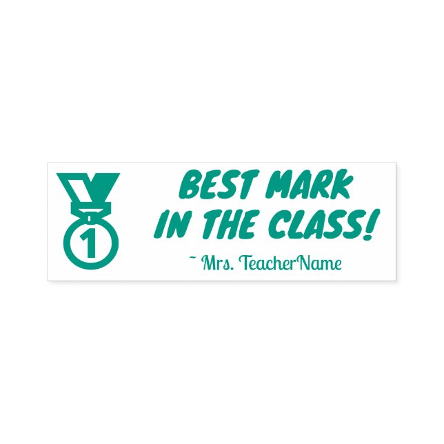 "BEST MARK IN THE CLASS!" Grading Rubber Stamp (Design)