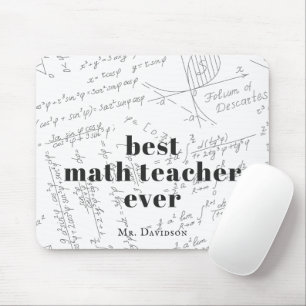 Best Math Teacher   Math Formula Monogram Mouse Pad