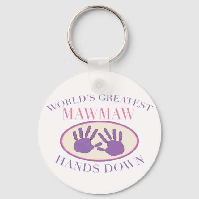 Best MawMaw Hands Down T-shirt Key Ring (Front)