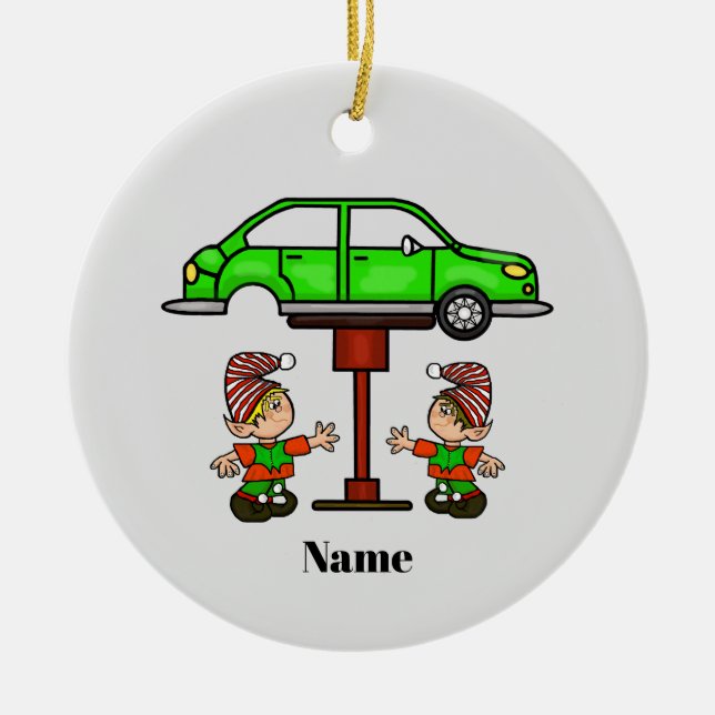 Best Mechanic Christmas Ornament (Front)