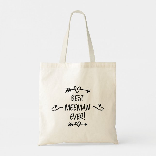 Best MeeMaw Ever Tote Bag (Back)