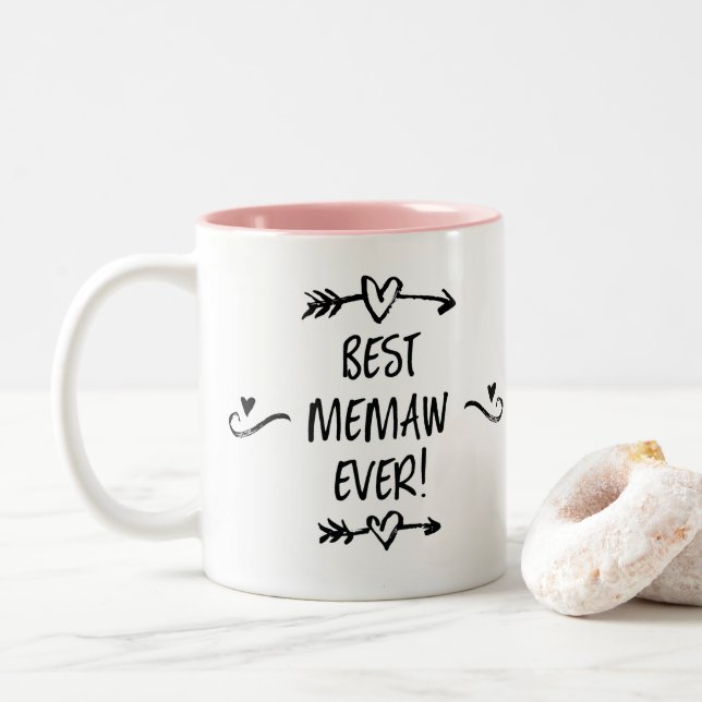 Best Memaw Ever Two-Tone Coffee Mug (With Donut)