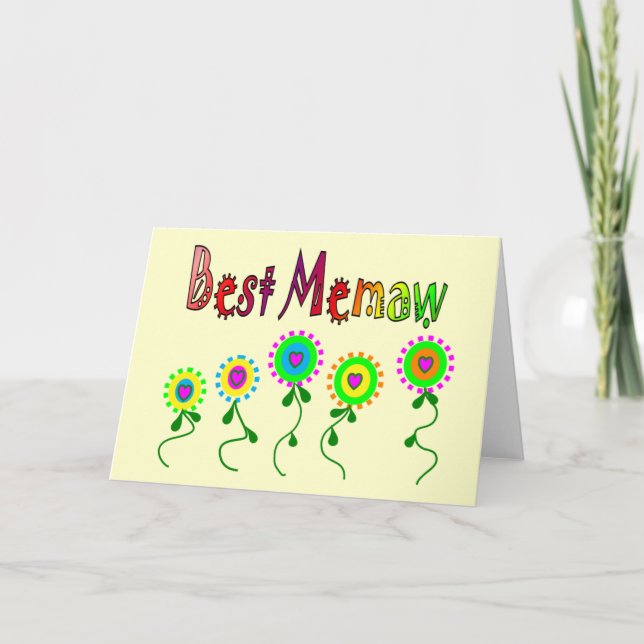 Best Memaw Gifts Card (Front)