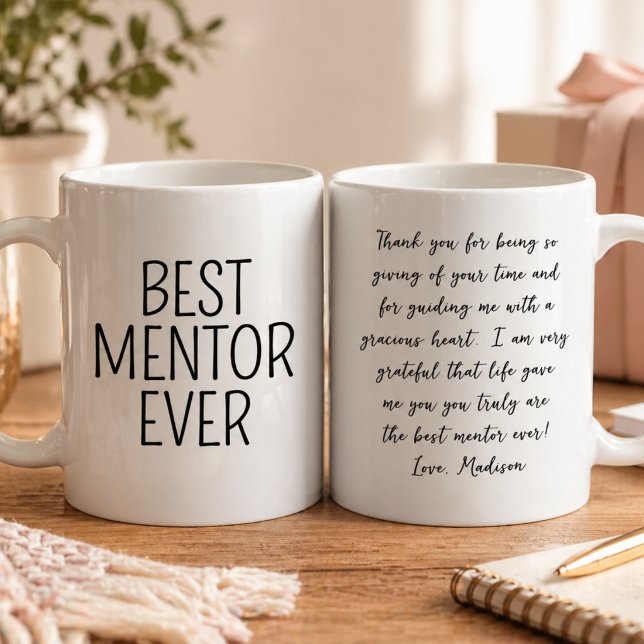 Best Mentor Ever Grateful Heart Personalised Mug (Creator Uploaded)