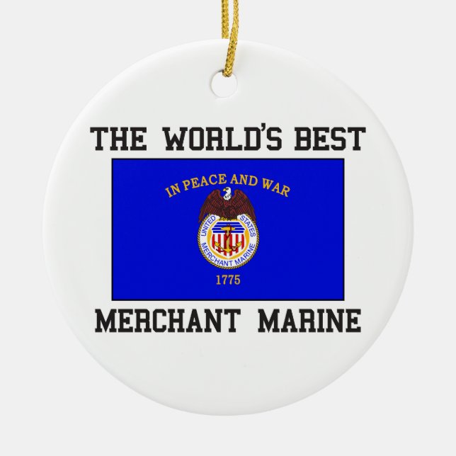Best Merchant Marine Ceramic Tree Decoration (Front)