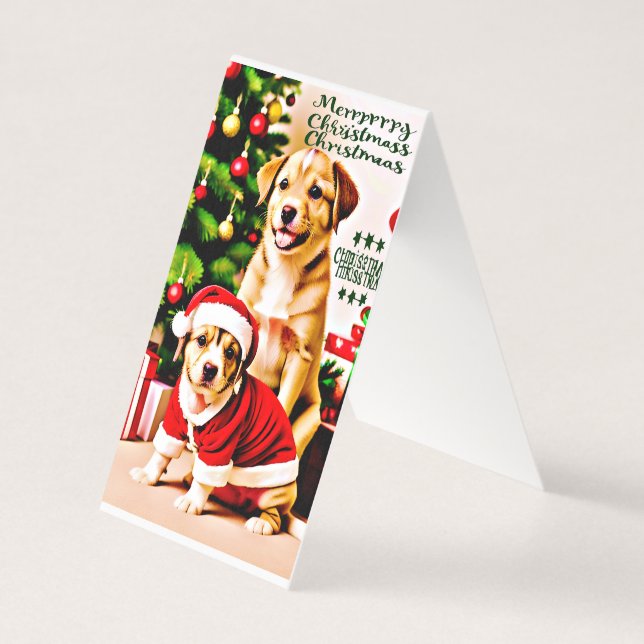 Best Merry Xmas Messages and Wishes Dogs (Front)