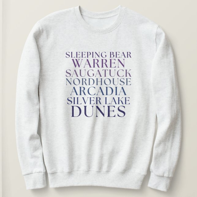 Best Michigan Sand Dunes Michigan Theme Pullover (Design Front)