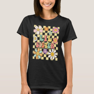 Best Middle LIl Sister Ever Middle Sister Groovy T-Shirt