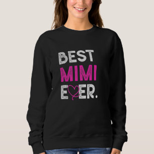 Best Mimi Ever Cute Love Heart Valentines Mothers  Sweatshirt