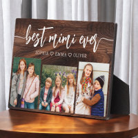 Best Mimi Ever - Grandchildren Wood Photo Collage