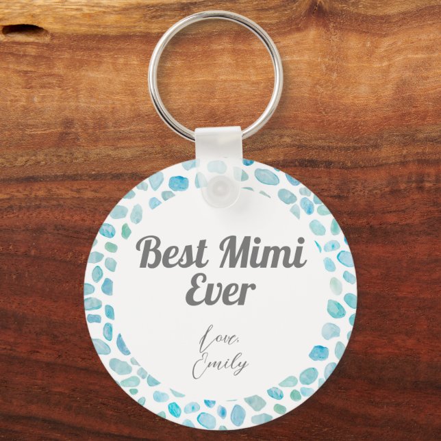 Best Mimi Ever Grandma Key Ring (Front)