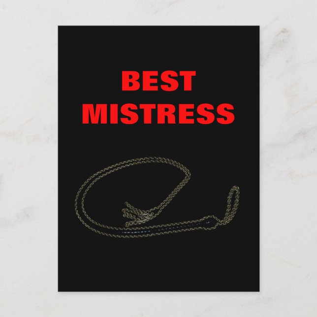 BEST MISTRESS  POSTCARD (Front)