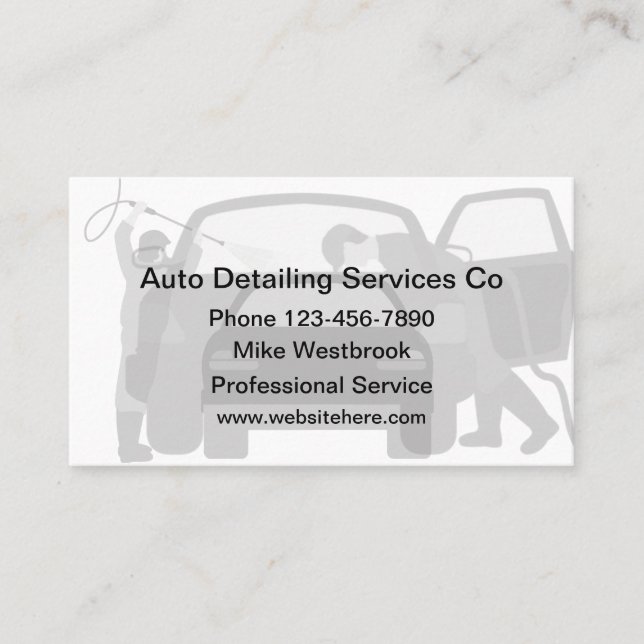 Best Mobile Auto Detailing Business Cards (Front)