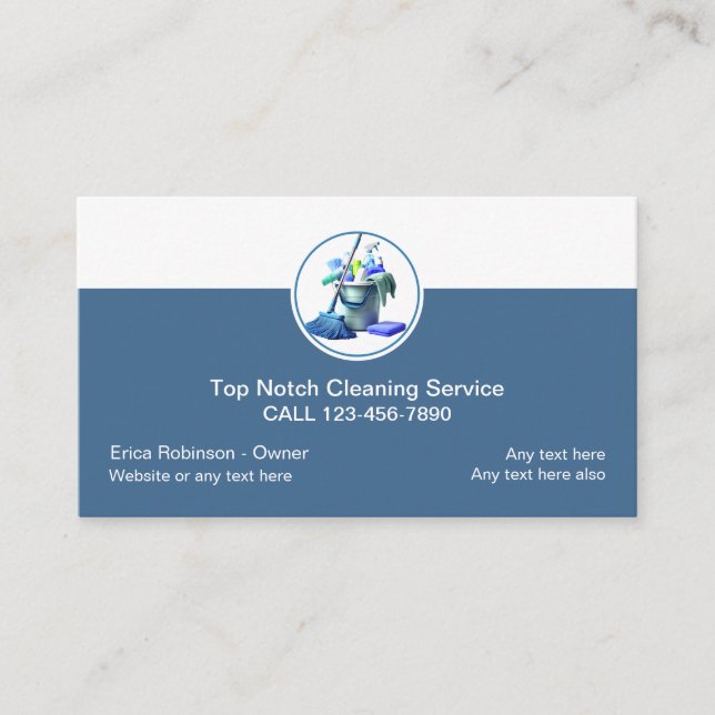 Best Modern Cleaning Service  Business Card (Front)