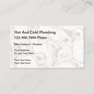 Best Modern Plumber Business Card