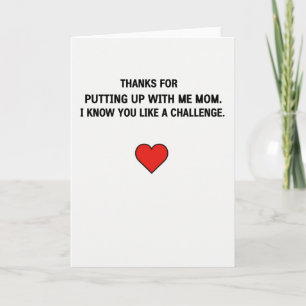 Best Mom Challenge Funny Card