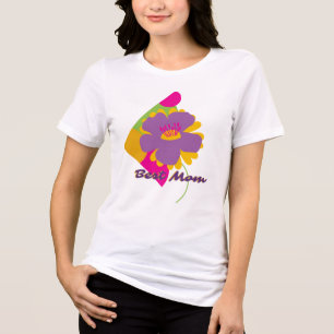Best Mom Colourful Trendy Design Tri-Blend Shirt