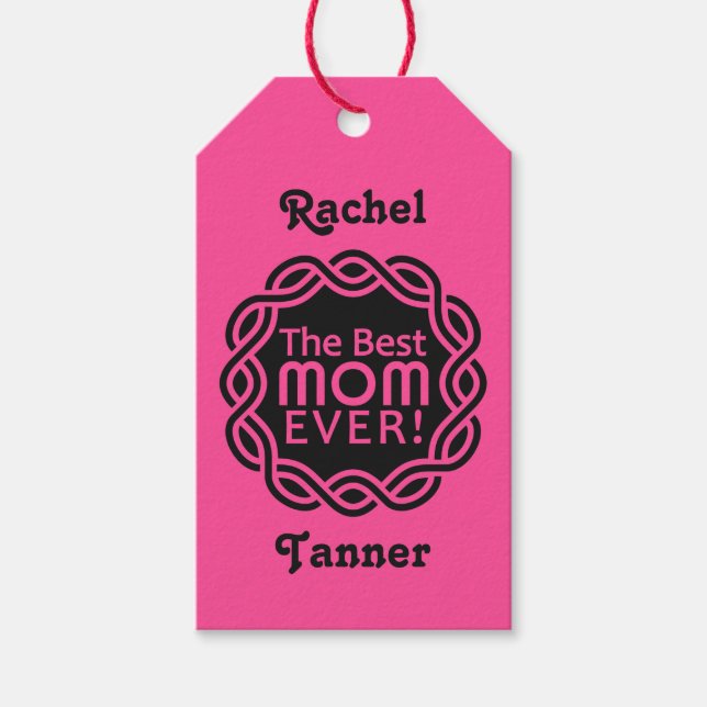 BEST MOM custom gift tags (Front)