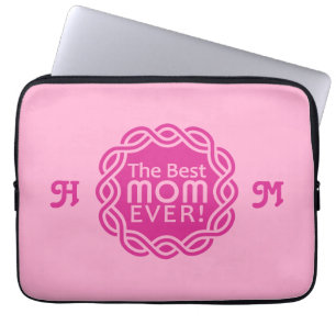 BEST MOM custom monogram laptop sleeves