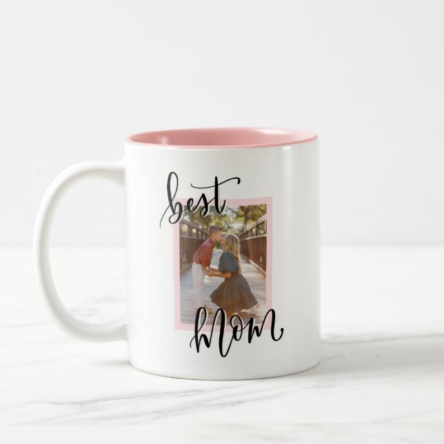 BEST MOM custom mug with image  (Left)