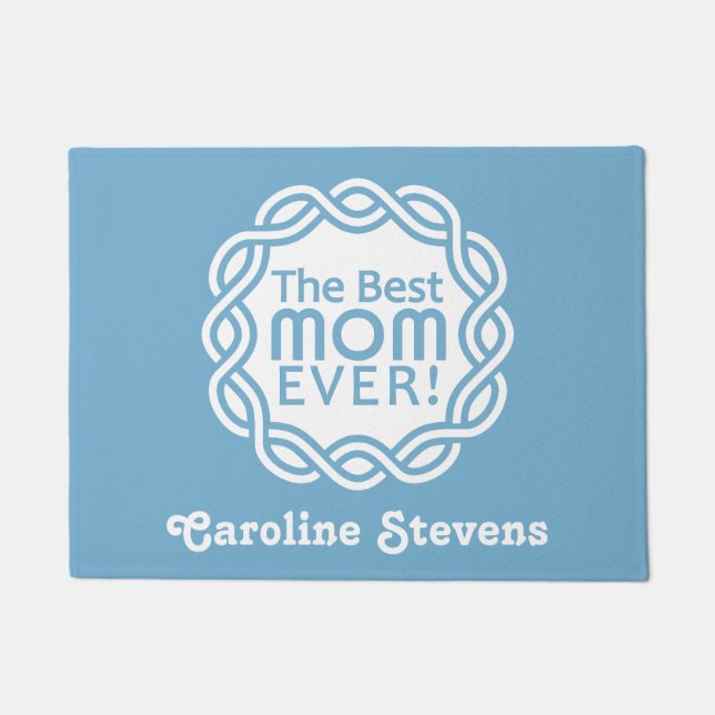 BEST MOM custom name & colour door mats (Front)