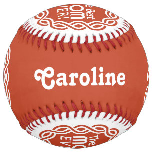 BEST MOM custom name & colour softball