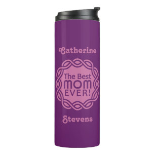BEST MOM custom name & colour tumbler
