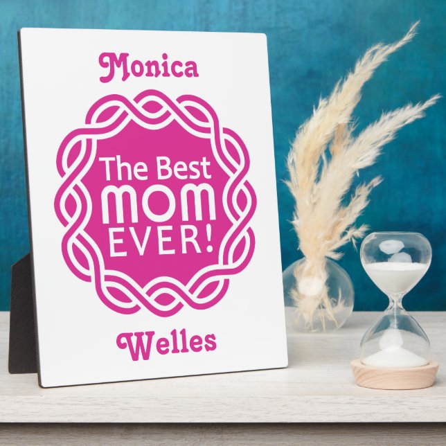 BEST MOM custom plaque (Side)
