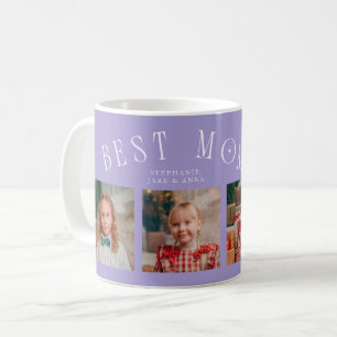 Best Mom Ever 4-Photo Lilac Mothers Day Coffee Mug