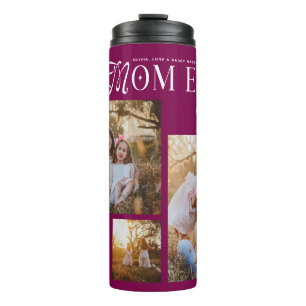 Best Mom Ever 4 Photos Heart Mothers Day Gifts Thermal Tumbler