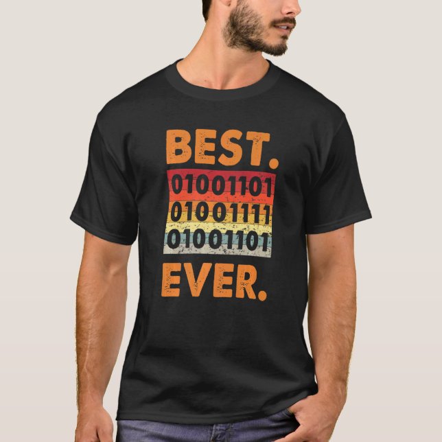 Best Mom Ever Binary Code Coder Developer Software T-Shirt (Front)