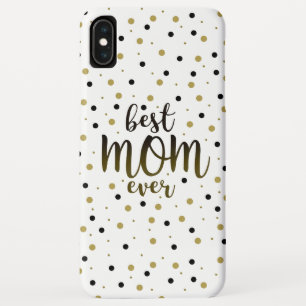 Best Mom Ever Black and Gold Confetti Case-Mate iPhone Case