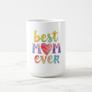 Best Mom Ever Custom-Cut Vinyl Sticker Coffee Mug