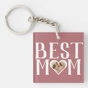 Best Mom Ever   Cute 1 Photo Happy Mothers Day  Key Ring
