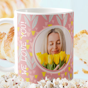 BEST MOM EVER Dusty Rose Vintage Floral Coffee Mug