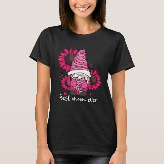 Best Mom Ever Happy Mothers Day 2023 Gnomies Leopa T-Shirt (Front)