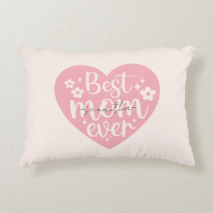 Best Mom Ever Heart Decorative Cushion