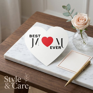 Best MOM Ever Heart Sticker – Lovely Mum Gift