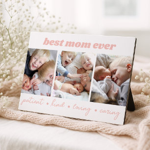 Best Mom Ever Kids Photo Plaque