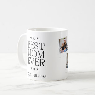 Best Mom Ever Modern Snapshot Style 4 Photos Coffee Mug