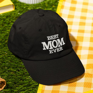 Best Mom Ever Modern Typography Custom Embroidered Hat