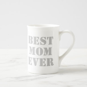 Best Mom Ever Modern Typography Mother's Day Gift Bone China Mug